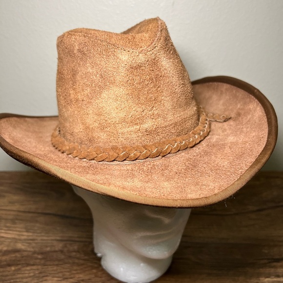SUEDE LEATHER RANCHER HAT SIZE MEDIUM . 🪶 MADE IN USA - Picture 6 of 7